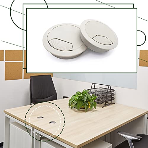 Œillets de bureau en finition blanche pour mobilier moderne
