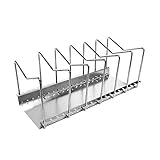 304 Edelstahl Topfdeckel Rack Pan & Schneidebrett Deckel Halter Küche ge Rack 6 Fächer mit Ablauf Fach Kitch