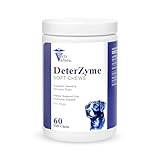 DeterZyme Stool Eating Deterrent for Dogs – 60 Soft Chews – Helps Discourage Stool Consumption – with Digestive Enzymes, Prebiotics, and Natural Herbal Blend – Supports Gut Health & Breath Freshening