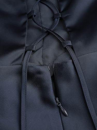 CIDER Satin Dress Cowl Neck Maxi Dress Party Cocktail High Waist Sleeveless Gown4