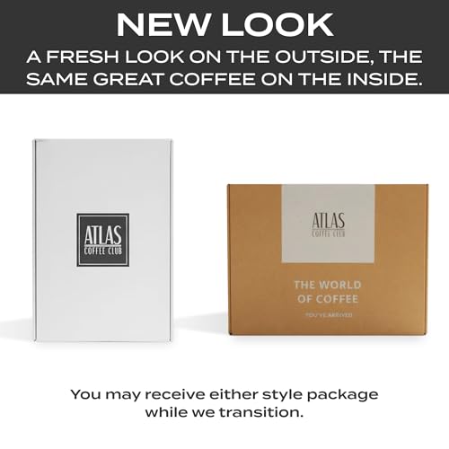 Atlas Coffee Club World of Coffee Set, Gourmet Coffee Gift Sampler, 4-Pack Variety Box of the World&rsquo;s Best Single Origin Coffees, Whole Bean