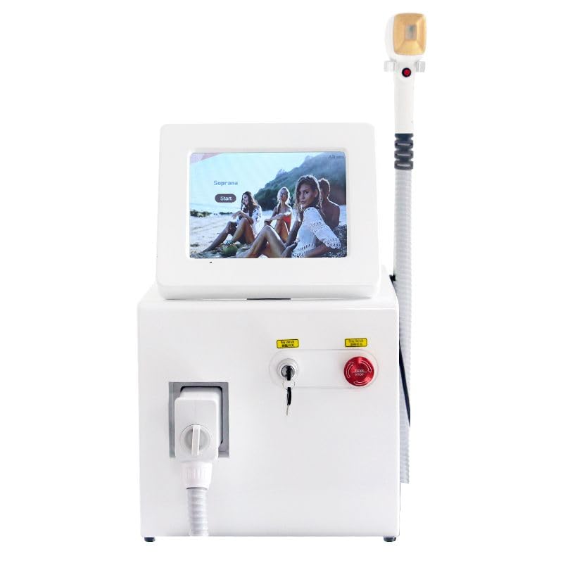 Depiladora Electrica Mujer,úLtimo Profesional 3 Longitudes de Onda Diodo Láser 755, 808, 1064NM Con Tecnología de Titanio de Hielo, Para la Depilación Sin Dolor,Adecuado Para Salones De Belleza