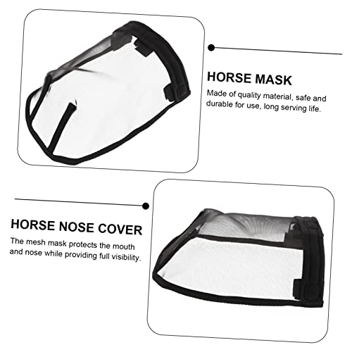 DOITOOL máscara de cavalo espanta mosquito Máscara de proteção para equinos noir Malha mascarar nari
