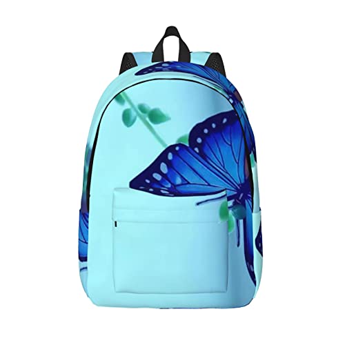 Sac à dos pour ordinateur portable léger et compact papillon bleu