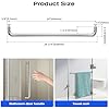 20 Inch Shower Glass Door Towel Bar Handle - 304 Stainless Steel, Polished Chrome, For 6-12mm Glass