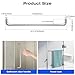 Ranbo Glass Shower Door Towel Bar 24 Inch Stainless Steel Sliding Shower Door Handle Replacement with Polished Chrome Finish for Commercial and Residential Glass Doors
