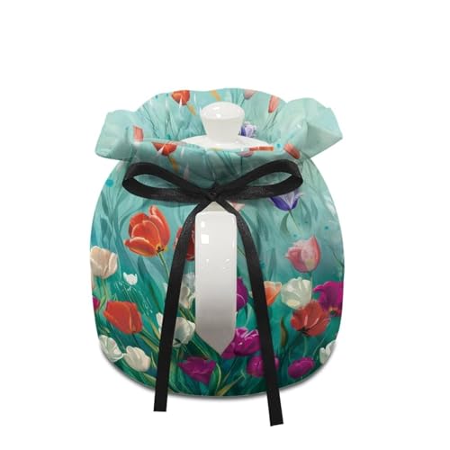 Image of Colorful Flowers Tea Cozy Insulation Kitchen Accessory Tea Cozies Covers Kitchen Home Decorative Tea Pots Cozy for Keeping Warm Kettle Dust Cover