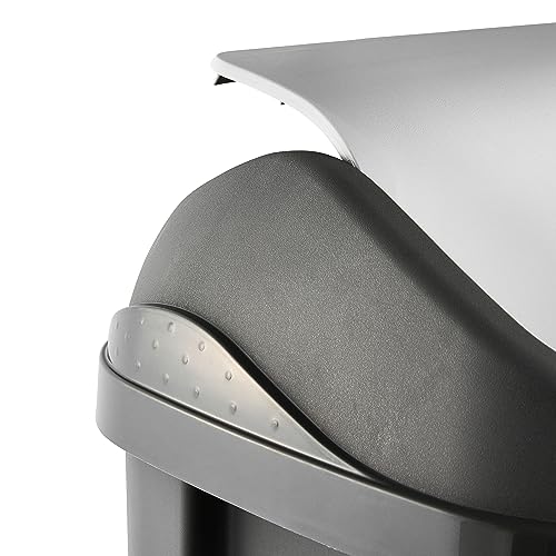 keeeper Mülleimer mit Schwingdeckel, 50 l, Swantje, Graphit-Grau