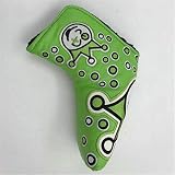 Feixunfan Fundas Palos de Golf Patrón de Bordado de Golf Public Putter Cover Golf Club Cover Suministros de Golf para Jugar o Viajar (Color : Verde, Size...