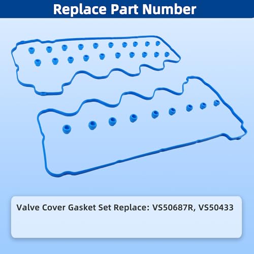 VS50687R Valve Cover Gasket Set Kit for Ford F150 F250 F350 Expedition Explorer Mustang, Lincoln Mark Navigator, Mercury Mountaineer, Avanti 5.4L V8, 2007 2008 2009 2010 2011 2012 2013 2014 by RICHWEI - Image 3