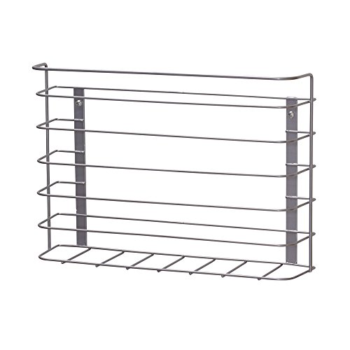 Household Essentials Tall Door Mount Cabinet Organizer, Sturdy Steel Wire Frame, Elegant Nickel Powder Finish, Mounts to Solid Surface, Included Hardware, Great for Tall or Large Items by Household Essentials - Used condition - US$18.30