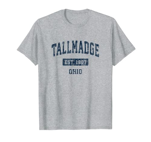 Tallmadge Ohio OH Diseño deportivo vintage azul marino Camiseta