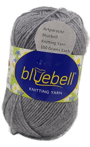 Image of 1 Pieces Blue Bell Wool, 100 gm Each Thick Yarn Best Used with Knitting Crochet Needles Wool Yarn for Knitting Needle Acrylic Thread Knitting Yarn (Grey)