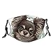 Pegatina de pared para perro Chihuahua M-A-S-Ks para adultos, antipolvo, lavable y reutilizable, bucles ajustables para las orejas. Bolsillo para filtro