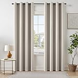 rideaux occultant couleur lin Taille parfaite et installation facile : vous recevrez un ensemble de 2 rideaux occultants, chacun d'une hauteur de 245 cm et d'une largeur de 140 cm. Pour un beau drapé, la largeur totale des rideaux doit être au moins égale à deux fois la largeur de la fenêtre. Vous voulez un effet de longueur de plancher ? Choisissez une taille plus longue pour un look élégant.