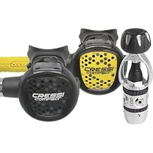 Scuba Diving Regulator Kit - AC2 Piston 1st Stage, Compact 2nd Stage, Octopus Compact - Light and Reliable - Made in Italy by Cressi