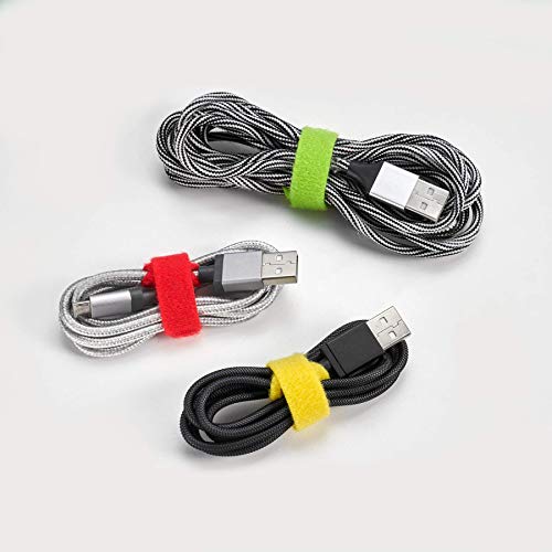 Self-Gripping Cable Ties By Wrap-It Storage, Multi-Color, 5 Inch Straps (50-Pack) – Reusable Hook And Loop Cord Organizer Cable Ties For Cord Management And Desk Or Office Organization #TOP5