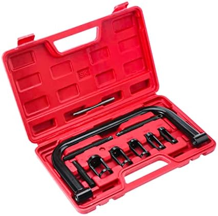 BTSHUB Valve Spring Compressor Engine Vehicle C Clamp Tool Set for Motorcycle, ATV, Car, Set of 10
