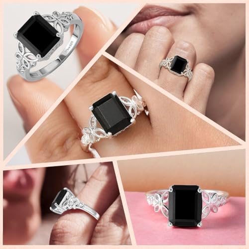 Shop LC Black Tourmaline 925 Sterling Silver Ring Octagon Size 9 by SHOP LC DELIVERING JOY - Used condition - Image 2
