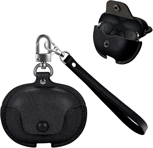 Image of Leather Business Case Cover for OnePlus Nord Buds 3 | Nord Buds 3 Pro | OnePlus Buds Pro 3 (Leather Black)