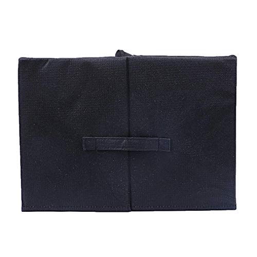 Image of Kuber Industries Shirt Organizer for Wardrobe|Foldable Non Woven Shirt Stacker|Designer Cupboard Organizer for Clothes |Clothes Storage box (Black)