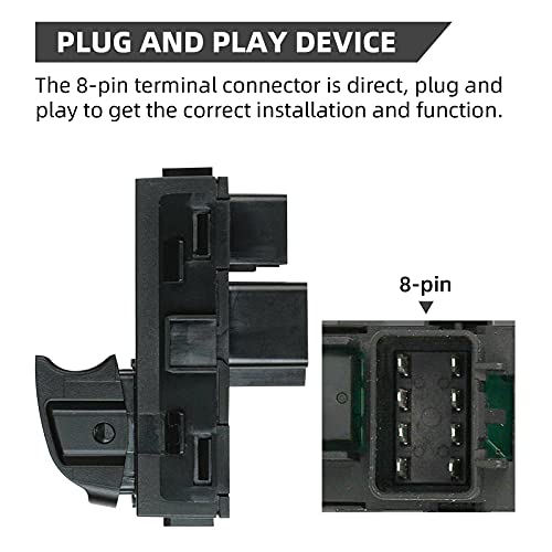 Caiwin CY034 Power Window Switch Window Buttons Front Right Passenger Side Rear Left Or Right Compatible thumb #3