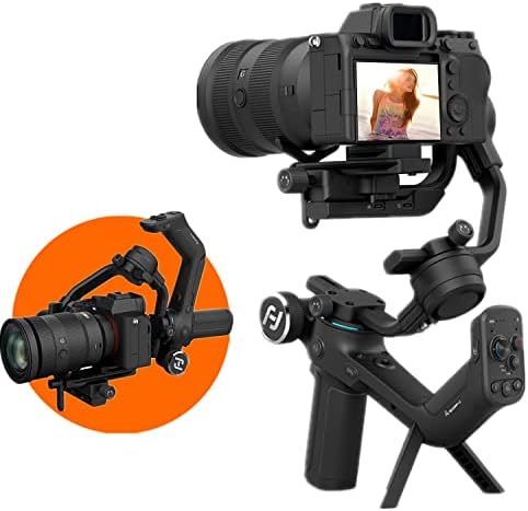 FeiyuTech SCORP-C Camera Stabilizer Gimbal for DSLR and Mirrorless Camera, Camera Handheld Gimbal 3-Axis, 5.5lbs Payload, for Sony α7Ⅳ A6300/A6400 A7S3 a9/a7 for Canon 5D3/80D for Nikon D7500/Z5/Z6 II