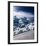 artboxONE Poster mit Rahmen schwarz 45x30 cm Up in The air 