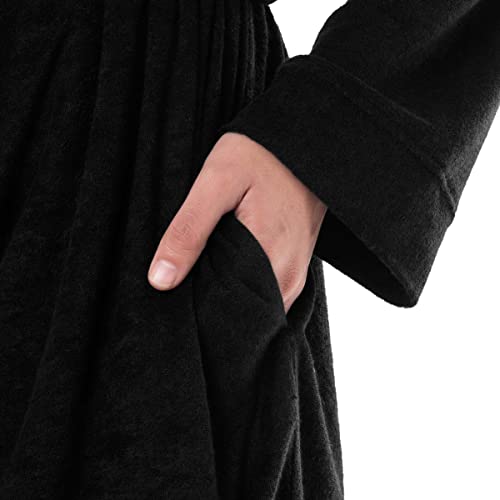 Fruit of the Loom Women's BeyondSoft Sleep Chemise and Robe Set, Black, Large - image 5