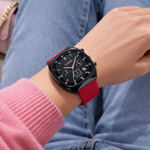 Image of Quadra 5681 Chronograph Watch for Women with Fashion-Led Dial Design, Silicone Strap Comfort, Luminous Hands & Date Display I Ladies & Girls | Casual, College, Everyday & Gifting