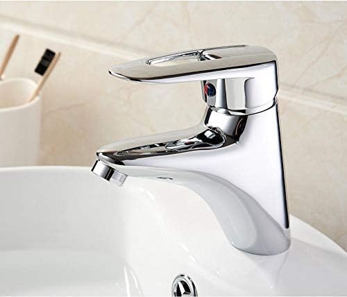 Robinet de lavabo chromé cascade anti-éclaboussures pour vasque de salle de bain
