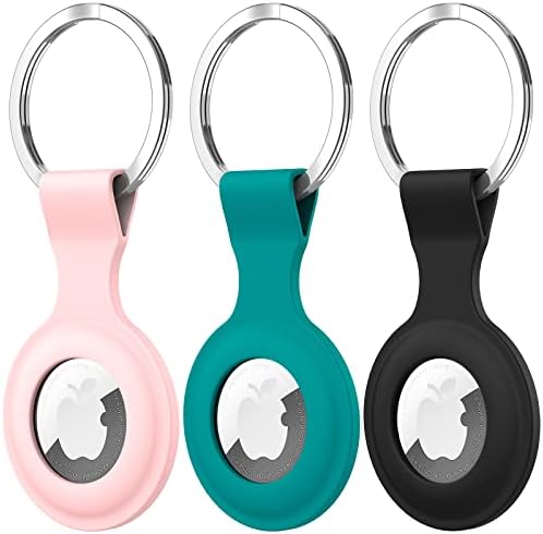 Diruite 3-Pack Brelok do Apple AirTag Protective Case Wisiorek,Locator Tracker Cover Pokrywa Ochronna Locator Keychain do Apple AirTag Case Brelok Kluczy