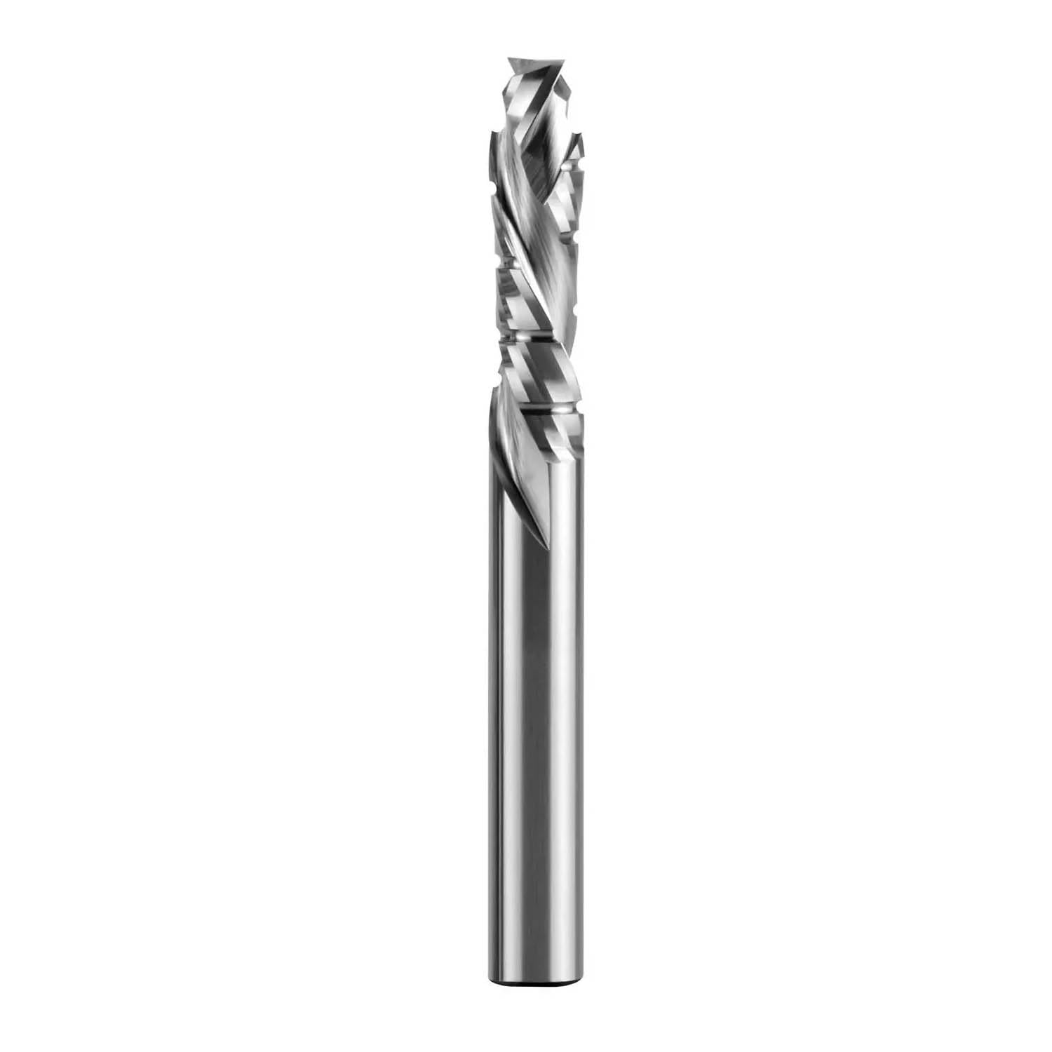 6mm 8mm Shank Up & Down Compression Milling Cutter Carbide CNC Router Bit Two Flutes Wood Engraving End Mill with Chip Breaker(C2SF-D8-L25)