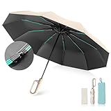 折りたたみ傘 頑丈 Zaahir【超撥水・15m/s耐風】 自動開閉 晴雨雪兼用 100%遮光 10本骨 軽量 UVカット 強風対応 メンズ・レディース向け 全天候対応 大型日傘 通勤・通学・旅行に最適 【超吸水傘カバー付】 ベージュ