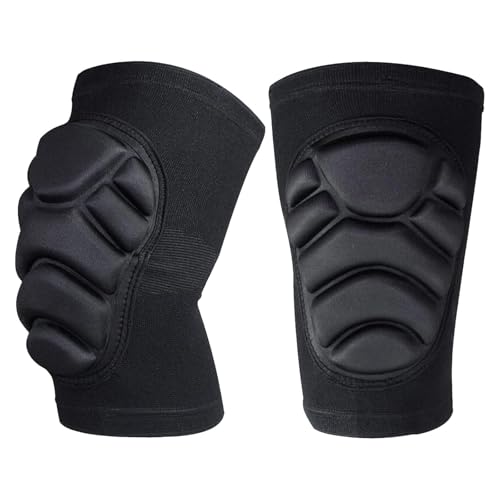 ExcellaElite Knee Pads Work 1 Pair Volleyball Knee Pads Thick Sponge,Suitable for Gardening,Cleaning,Construction Work,Floor,Volleyball,Non-Slip and Anti-Collision(Black,Size L)