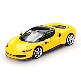 Diecast Model Car Compatible with BBR Models 1:64 Ferrari 296 GTB Giallo Modena Yellow Limited Edition BBRFER64005
