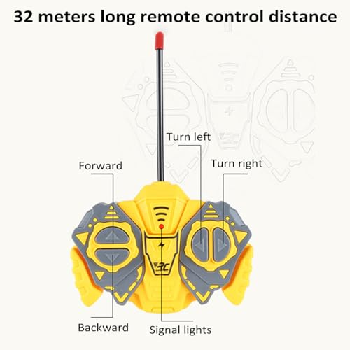 Hylukon Ferngesteuerter Bus, RC Auto 1/30 4CH mit Licht, Musik, Tür Zum Öffnen, Ferngesteuertes Auto Schulbus Modell