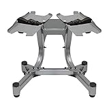 Gorilla Gadgets Dumbbell Stand Adjustable Metal Dumbbell Rack with Straps and Wheels, Dumbbell Holder Storage for Home Fitness Gym
