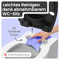 instmaier Alma | Toilettendeckel | Oval | Schwarz | Made in Germany – Ansicht 4