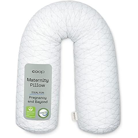 Coop Home Goods Maternity Pillow - Memory Foam Body Pillow for Pregnancy, Original Pregnancy Pillow, Side Sleeper Body Pillow, Full Body Pillow for Sleeping, Pregnancy Pillows for Sleeping (White) Cover