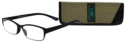 Select-A-Vision Flex 2 Lightweight Flexible Rectangular Readers, Black, 2.00