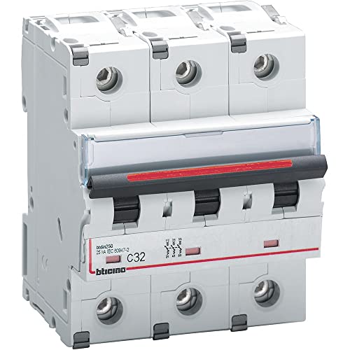 Bticino FV83C32 Curva C Interruttore Magnetotermico, 3 Poli, 32A, 400Vac