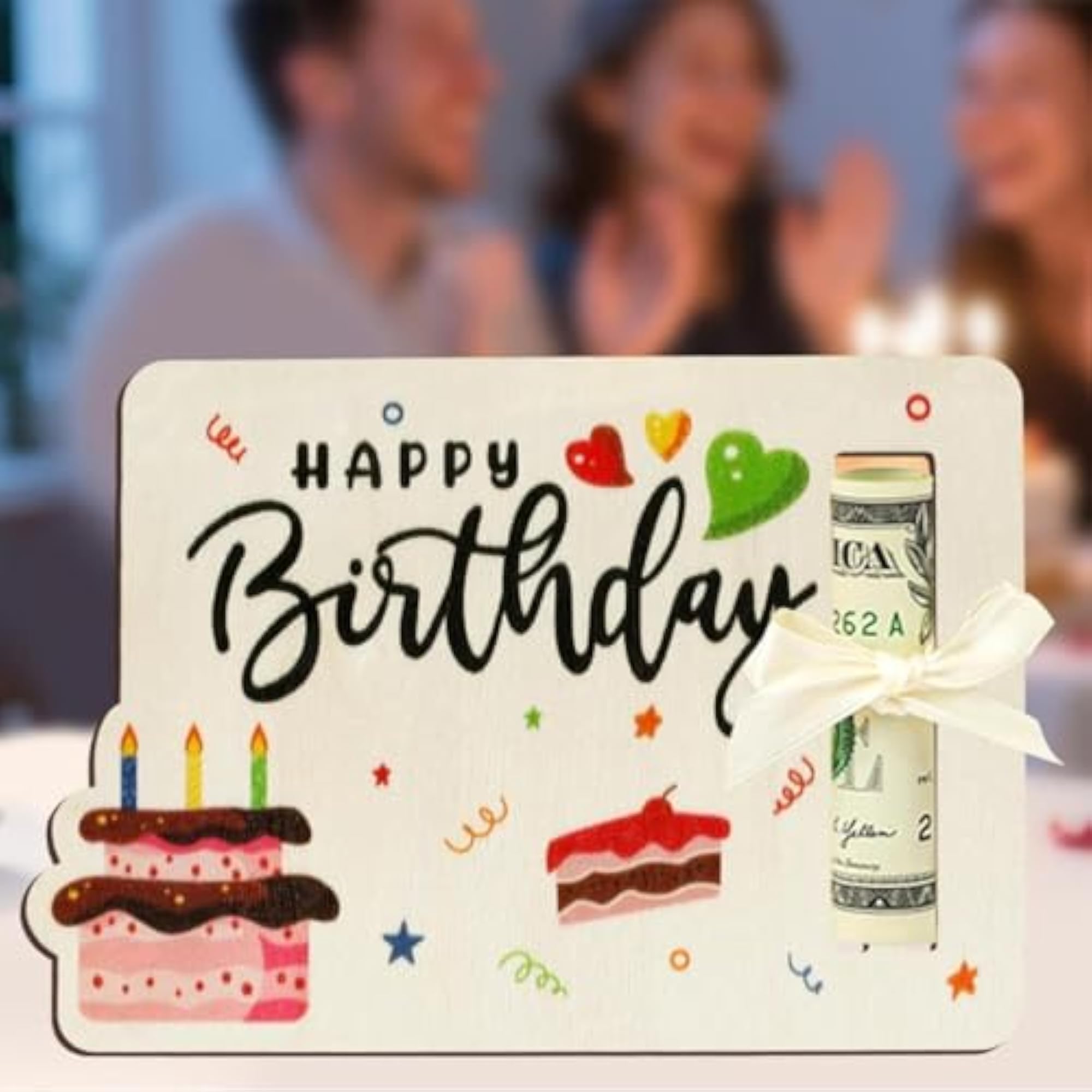 Unique Wooden Money Holder for Birthday Party Fun