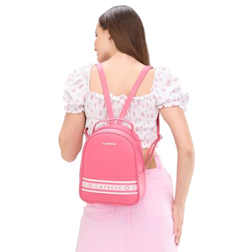 Image of Caprese Trinity Fashion Backpack Medium Fuchsia Solid Women's Bag