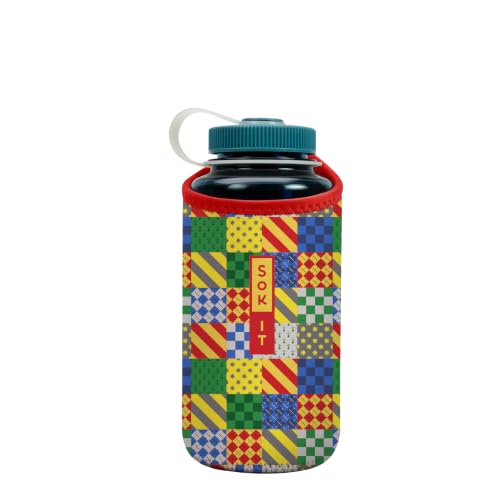 Sok It BotlSok Water Bottle Sleeve Insulated Neoprene Cover (House Rules, Fits 32oz Nalgene)
