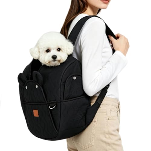 Dog Carrying Backpack, Portable Soft Front Chest with Side Pockets | Dog Hiking Backpack Sling Carrier for Outdoor Travel Hiking