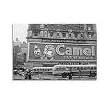 YiXong Poster décoratif sur toile de New York City 44th Street Times Square Cigarette Ad Hotel Claridge - Impression d'art moderne pour chambre à coucher (30 x 45 cm)