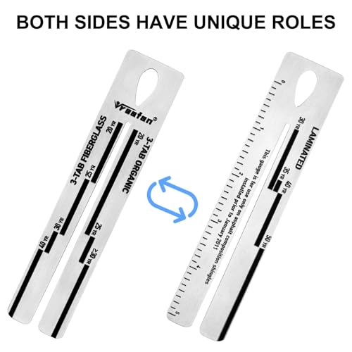 4/09 Shingle Gauge, Measuring Tool for Roof Shingle, Roof Pitch Gauge with Carabiner Roofing Tools and Equipment for Measuring and Analyzeing The Thickness of Roof Tiles (3)