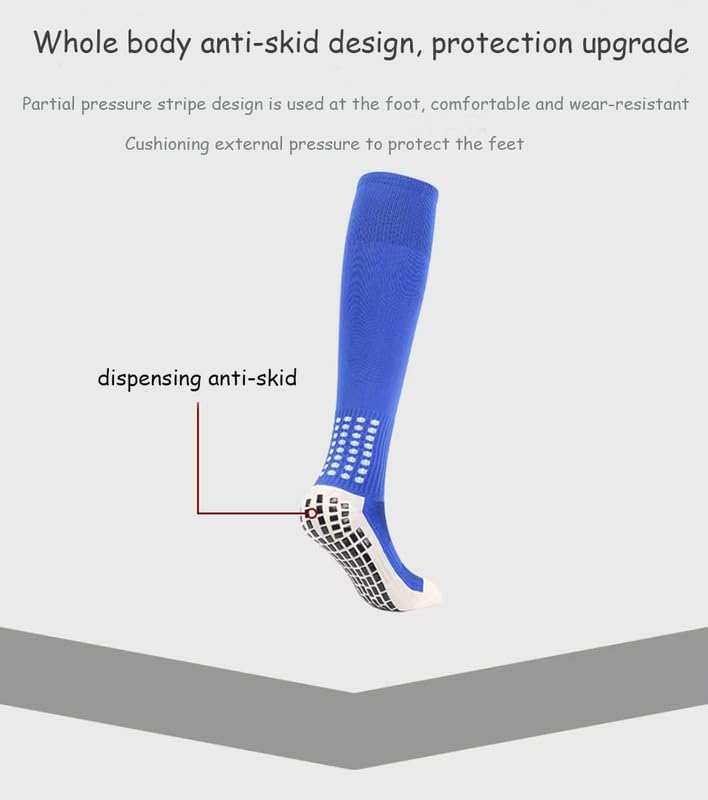 DAISHA 1/3 Pair Anti Slip Ankle Grips Athletic Socks with Silicone Pads for Soccer,Football,Basketball,Hockey,Yoga.3