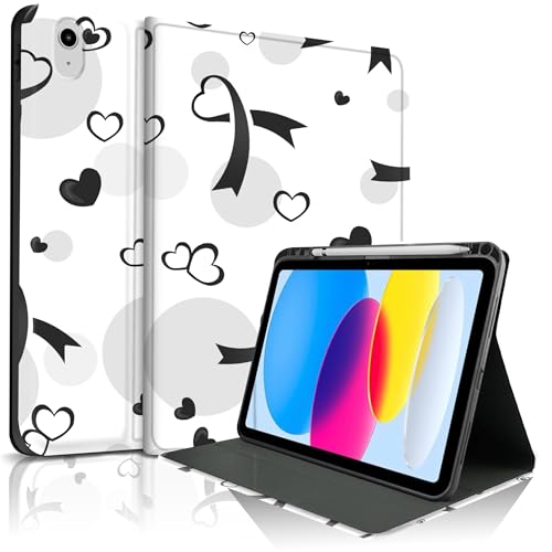 Coque iPad 10e génération motif ruban cœur pour sublimer votre bureau